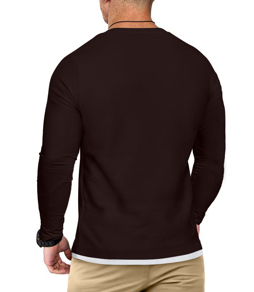 Aiyino Men's Long Sleeve Casual Crew Neck Soft Fitted T-Shirt S - 5XL