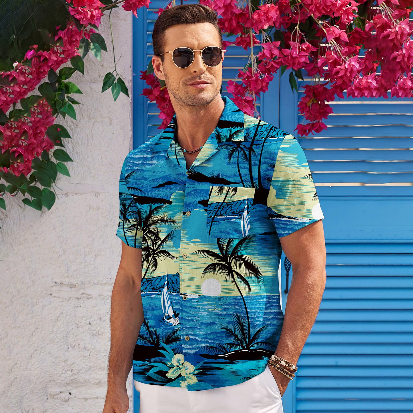 Palm Tree Blue2