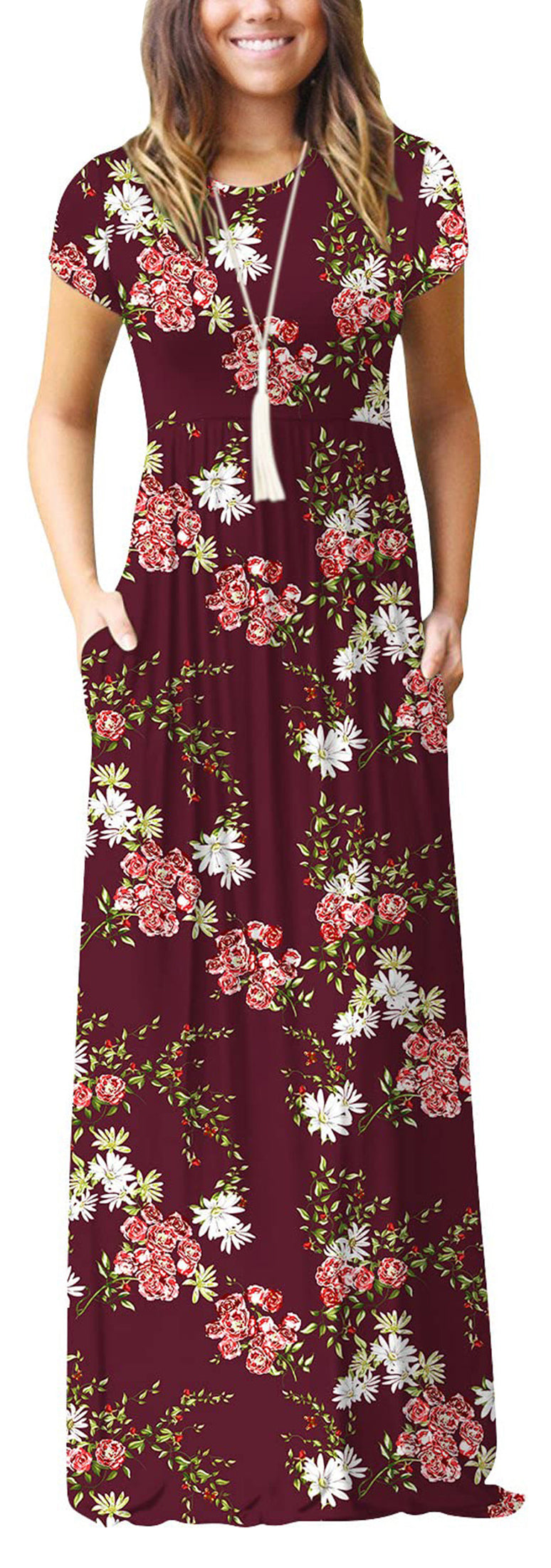 Floral Wine Red1