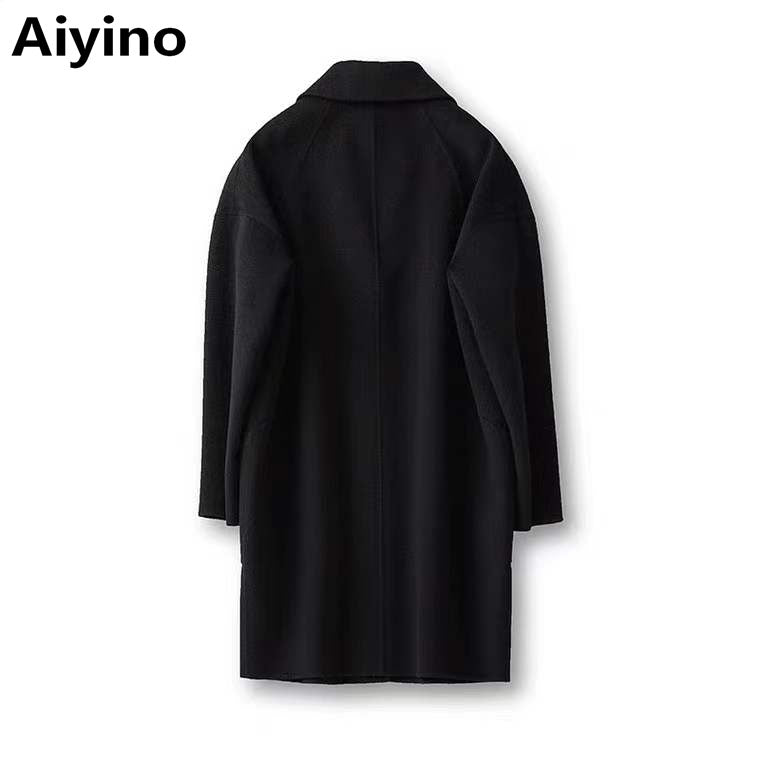 Aiyino Women's Maxi Double Face Wool Blend Wrap Overcoats