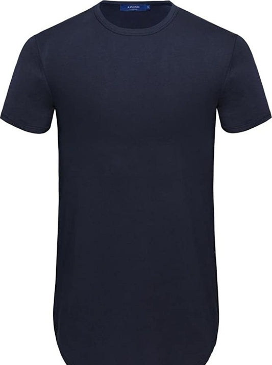 Aiyino Men's Hipster Hip Hop T-Shirt with Side Zipper Trim