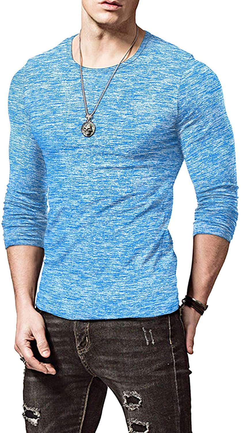 KUYIGO Mens Active School Running Shirt Gym Workout Quick Dry Crew Neck Short Sleeve Tops