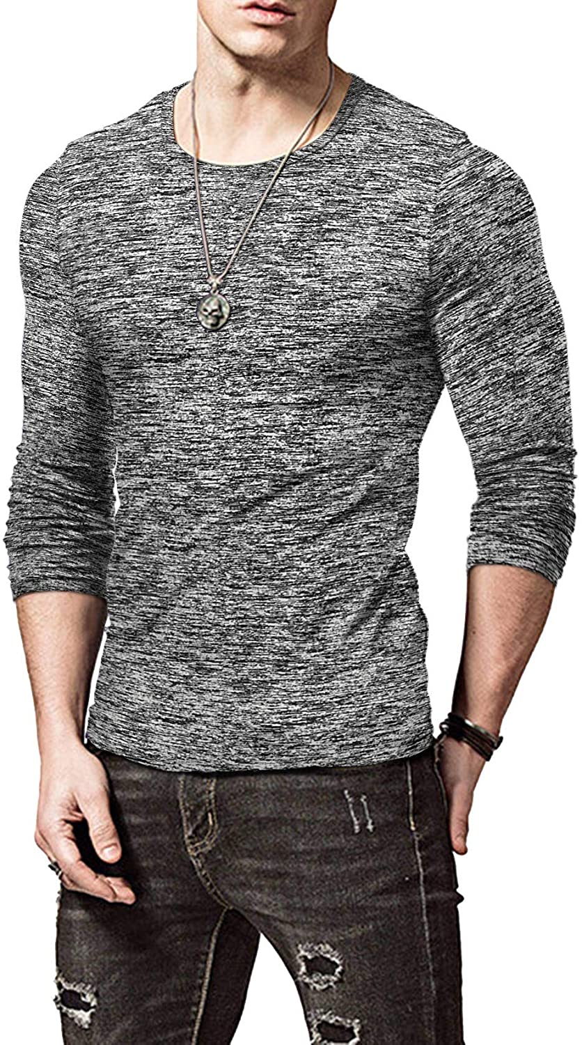KUYIGO Mens Active School Running Shirt Gym Workout Quick Dry Crew Neck Short Sleeve Tops