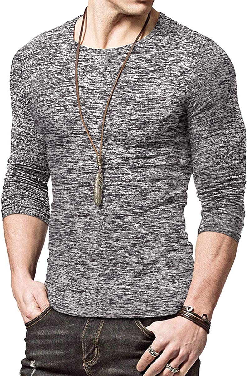KUYIGO Mens Active School Running Shirt Gym Workout Quick Dry Crew Neck Short Sleeve Tops