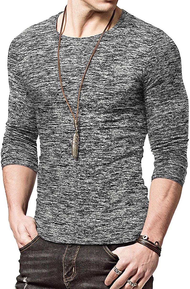 KUYIGO Mens Active School Running Shirt Gym Workout Quick Dry Crew Neck Short Sleeve Tops