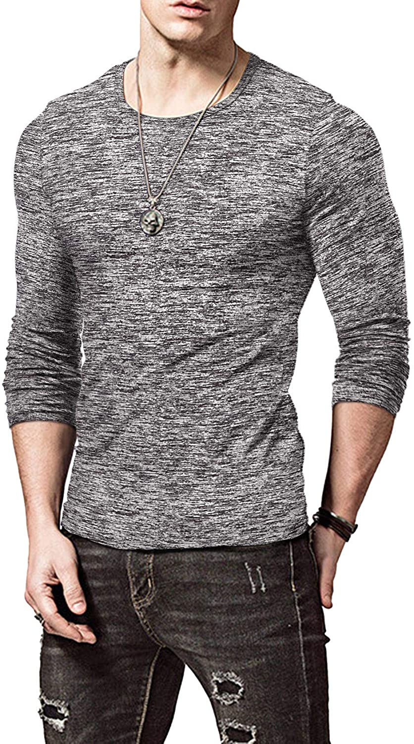 KUYIGO Mens Active School Running Shirt Gym Workout Quick Dry Crew Neck Short Sleeve Tops