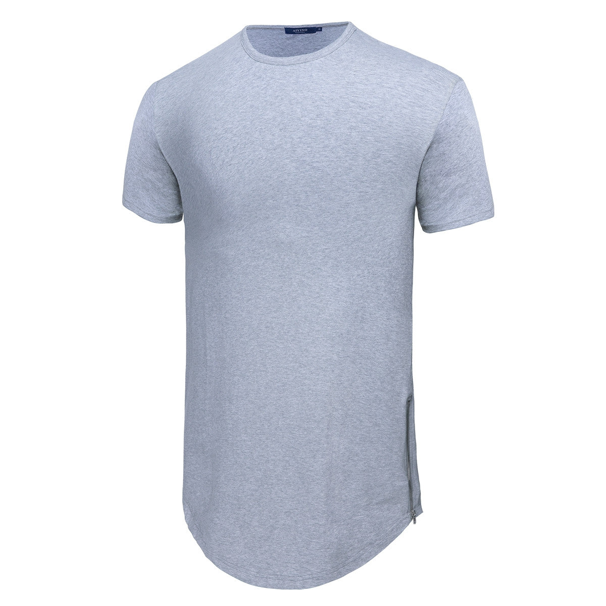 Aiyino Men's Hipster Hip Hop Short Sleeve T-shirt With Zipper Trim