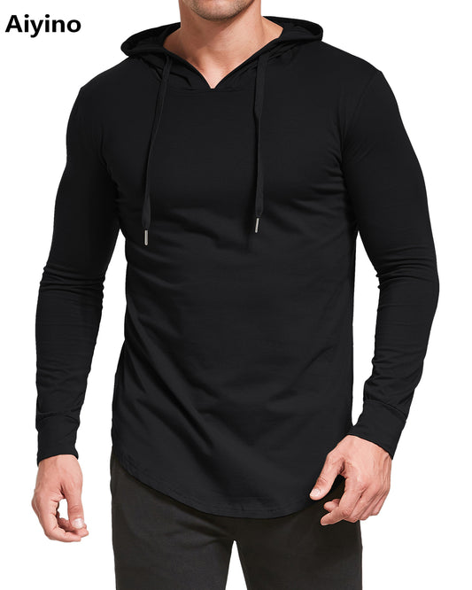 Aiyino Men's S-5X Short/Long Sleeve Fashion Athletic Hoodies Sport Sweatshirt Pullover