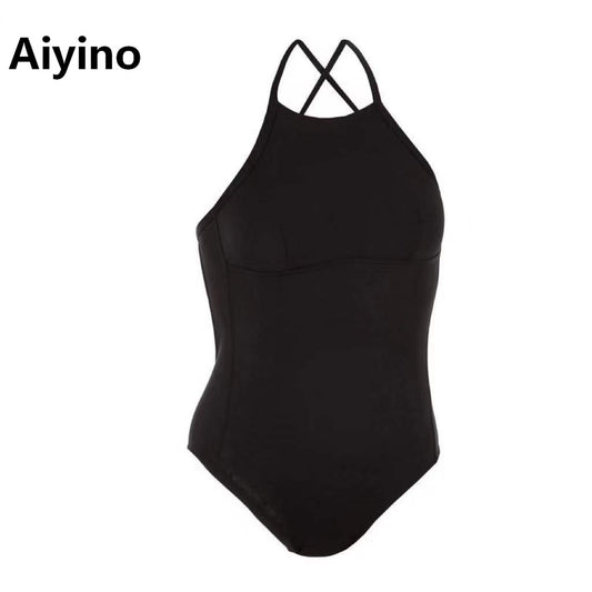 Aiyino Women Bathing Suit Swimwear Tummy Control Monokini Sexy Cross Swimming Suits