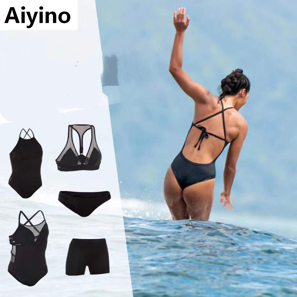 Aiyino Women Bathing Suit Swimwear Tummy Control Monokini Sexy Cross Swimming Suits