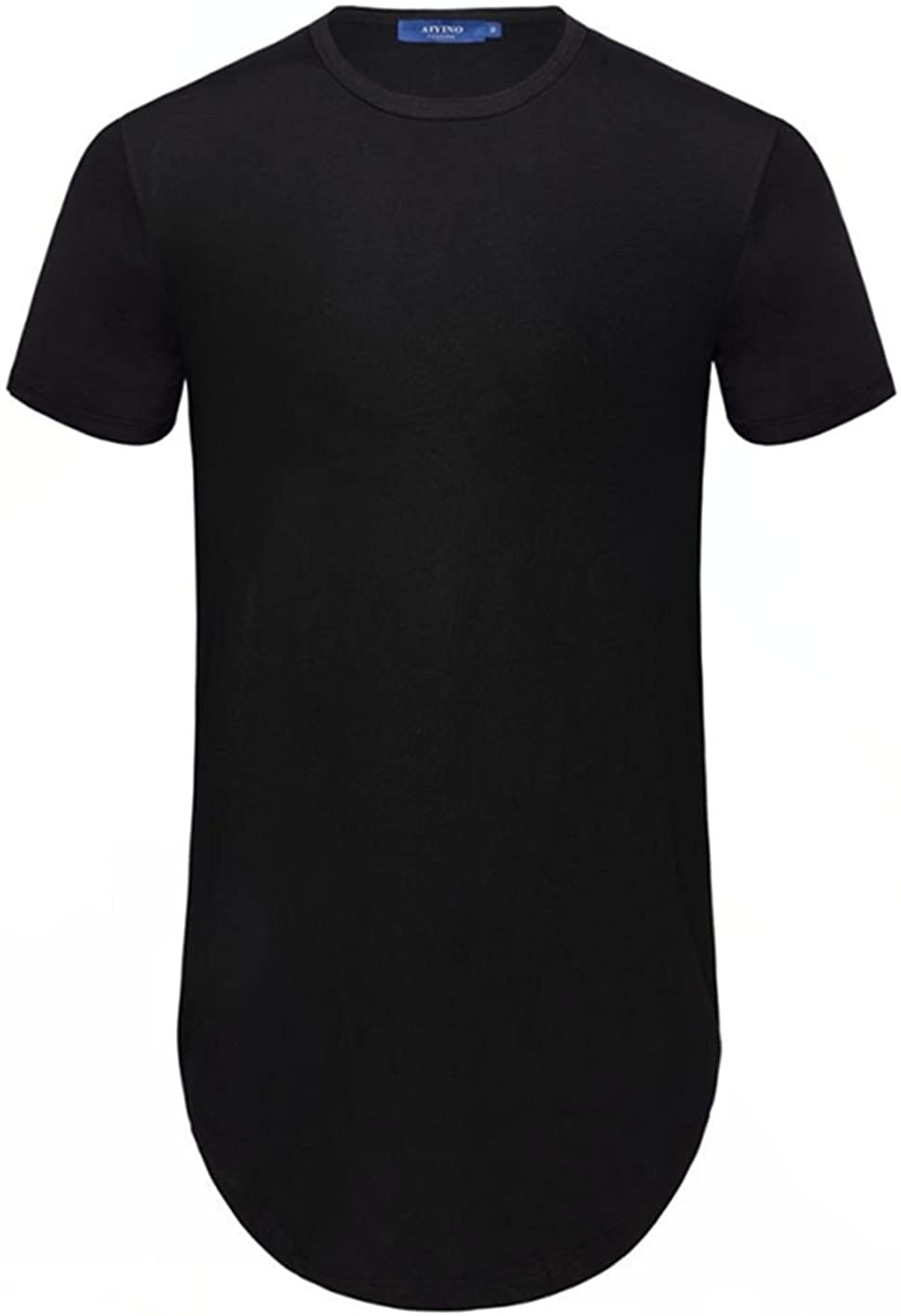 Aiyino Men's Hipster Hip Hop T-Shirt with Side Zipper Trim