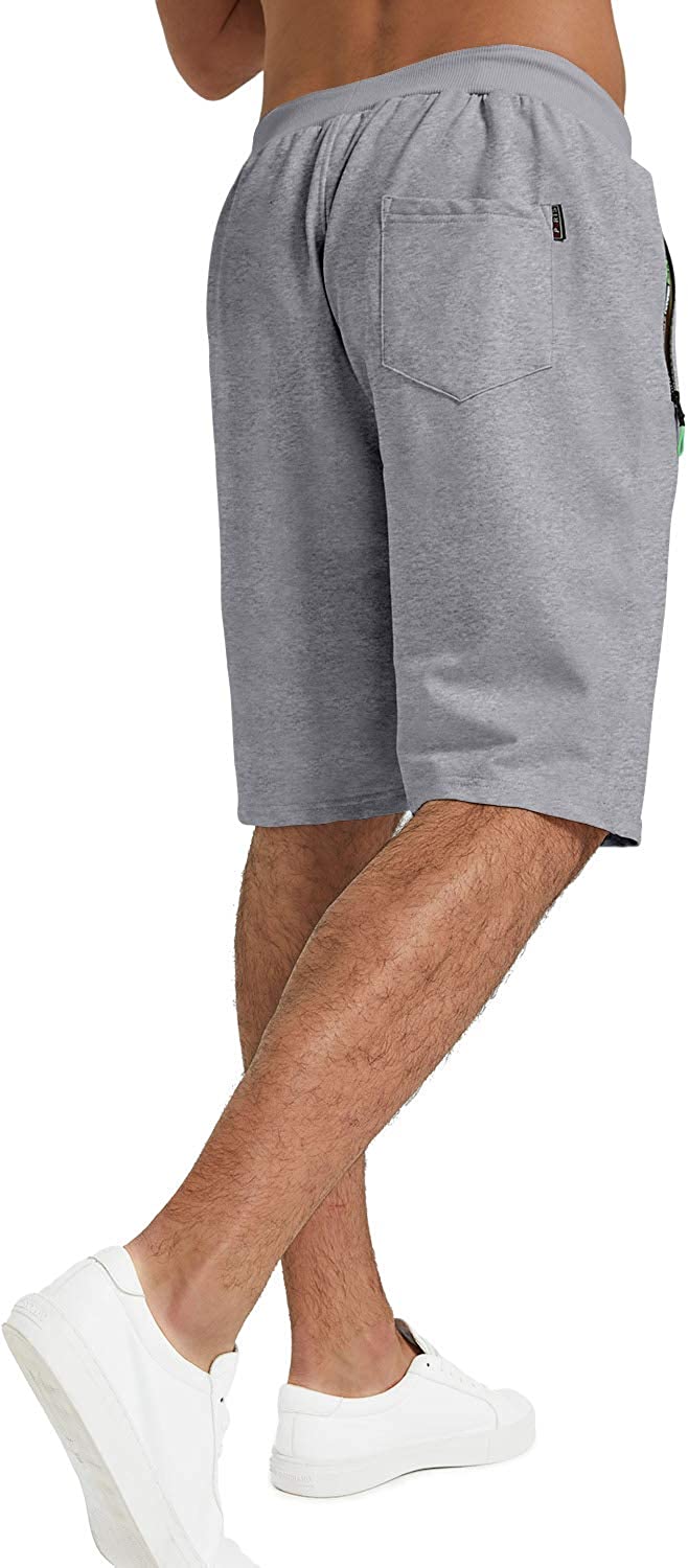 YTD Men's Shorts Casual Classic Fit Drawstring Summer Beach Shorts with Elastic Waist and Pockets