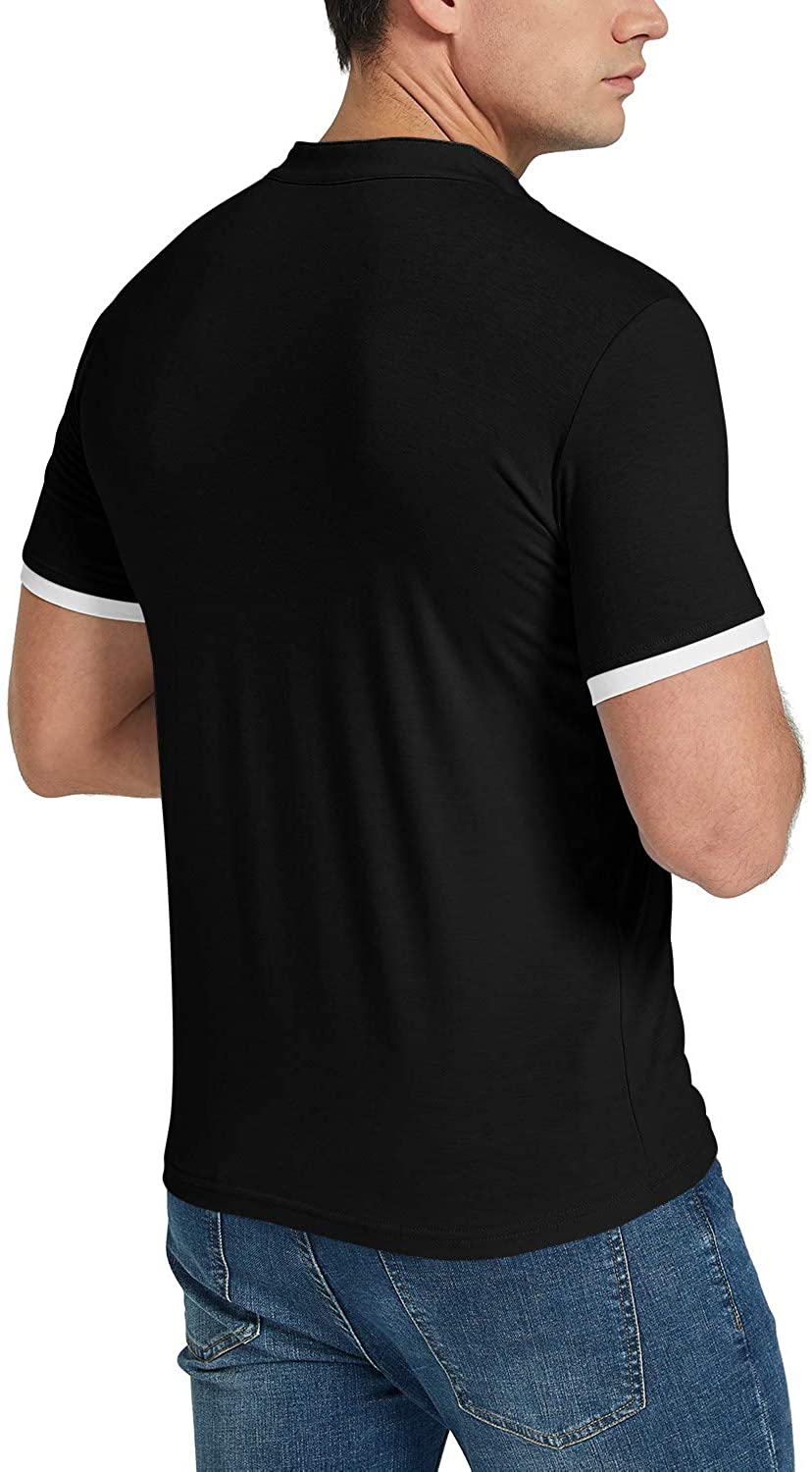 KUYIGO Mens Polo Shirt Short Sleeve Classic Sports Top Casual Workout Sports Shirts