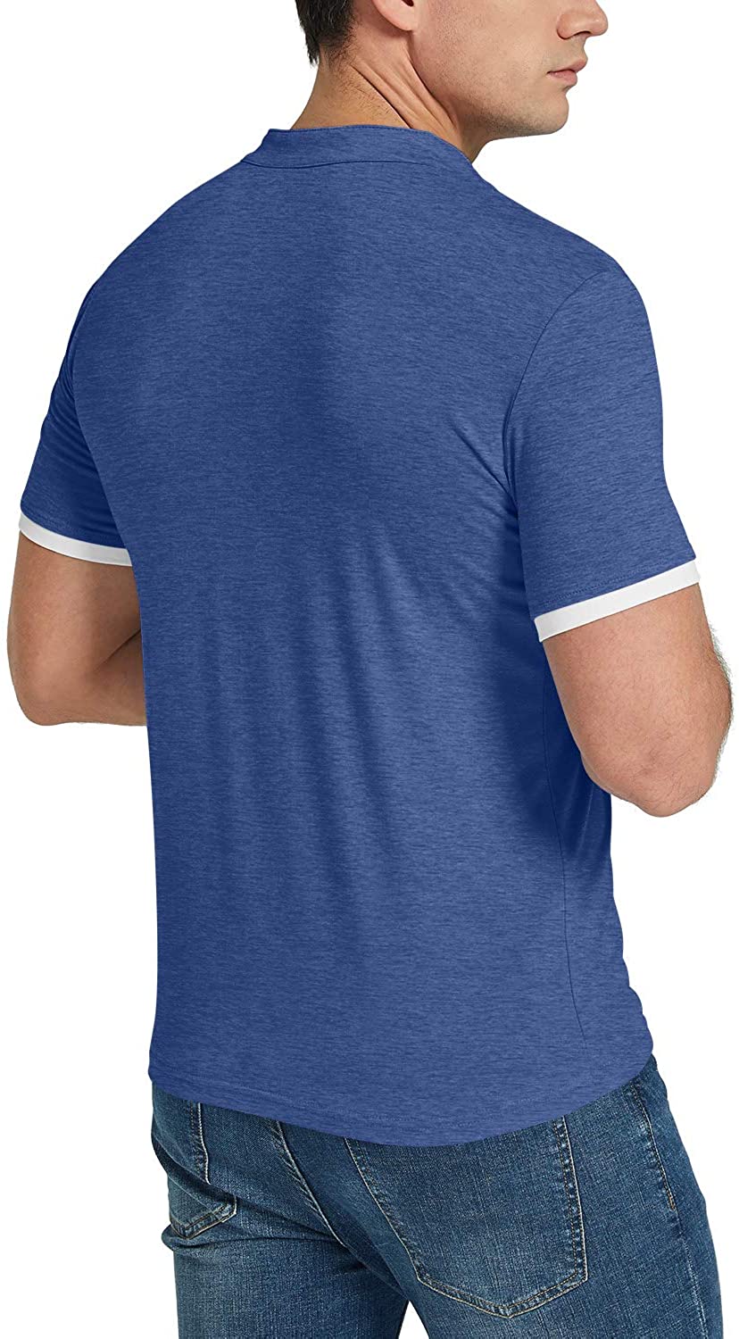 KUYIGO Mens Polo Shirt Short Sleeve Classic Sports Top Casual Workout Sports Shirts