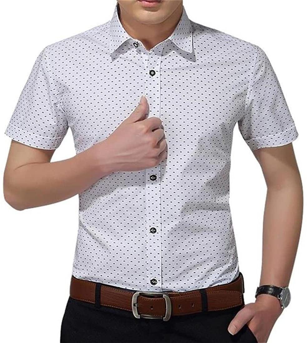 YTD Men's 100% Cotton Long Sleeve Plaid Slim Fit Button Down Dress Shirt