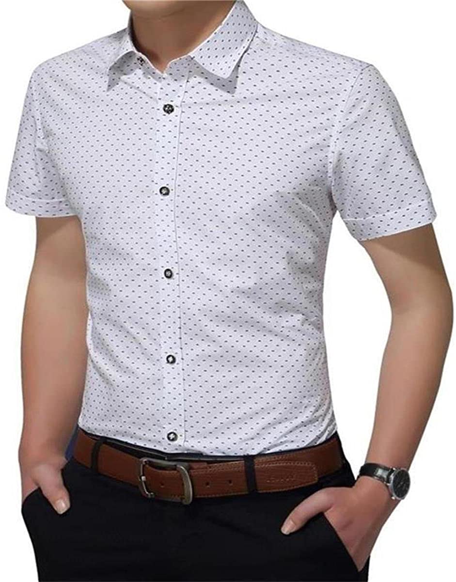 YTD Men's 100% Cotton Long Sleeve Plaid Slim Fit Button Down Dress Shirt