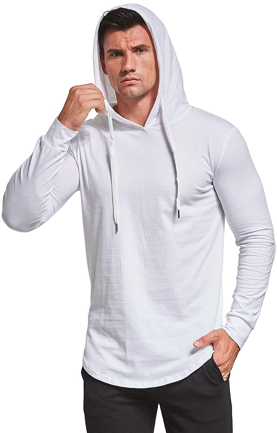 Aiyino Men's S-5X Short/Long Sleeve Fashion Athletic Hoodies Sport Sweatshirt  Pullover