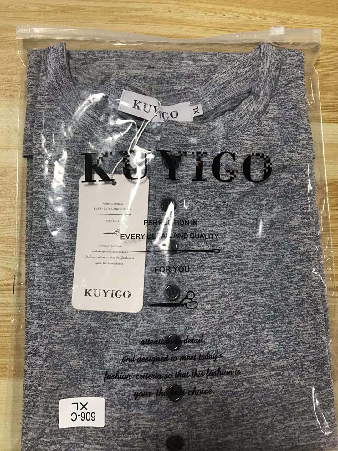 KUYIGO Mens Casual Slim Fit Basic Henley Long/Short Sleeve Fashion Summer T-Shirt