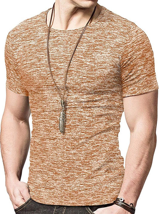 KUYIGO Mens Active School Running Shirt Gym Workout Quick Dry Crew Neck Short Sleeve Tops