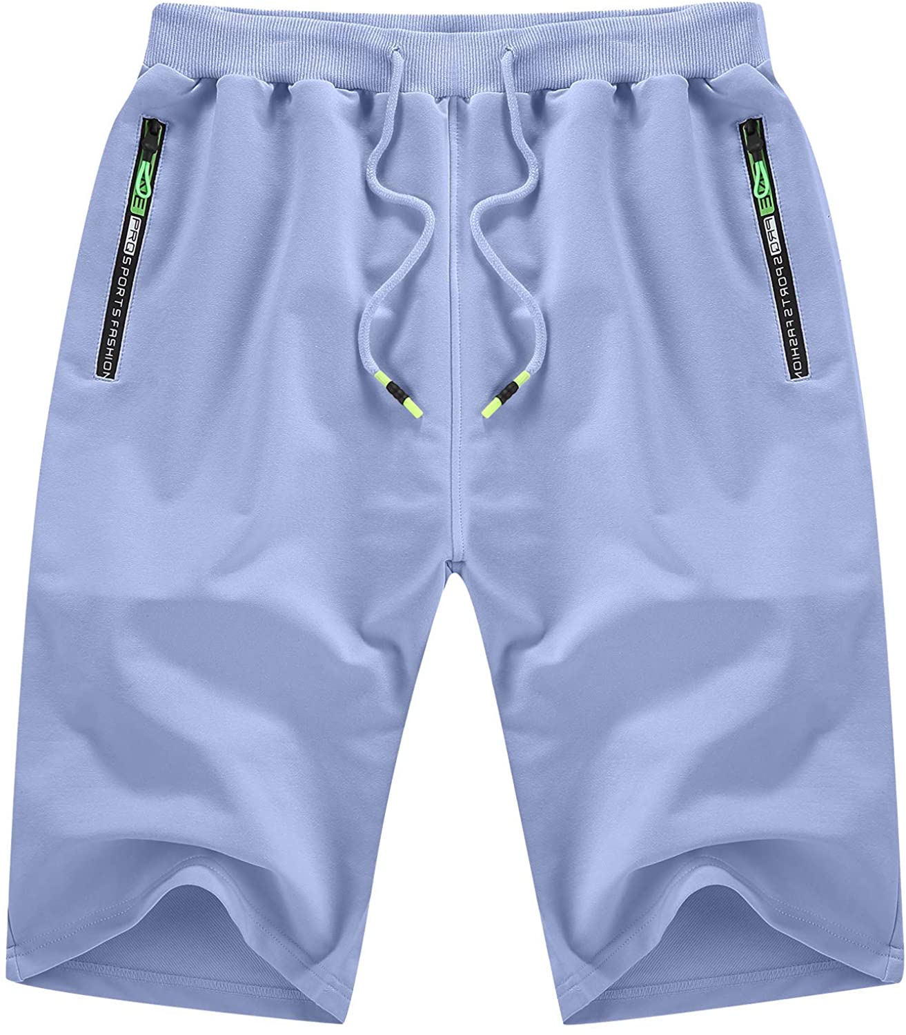 YTD Men's Shorts Casual Classic Fit Drawstring Summer Beach Shorts with Elastic Waist and Pockets