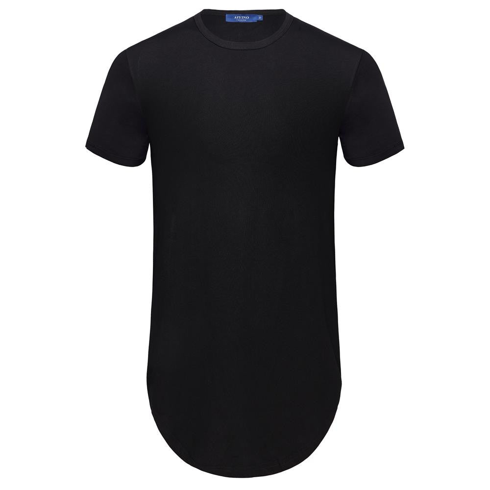Aiyino Men's Hipster Hip Hop Short Sleeve T-shirt With Zipper Trim