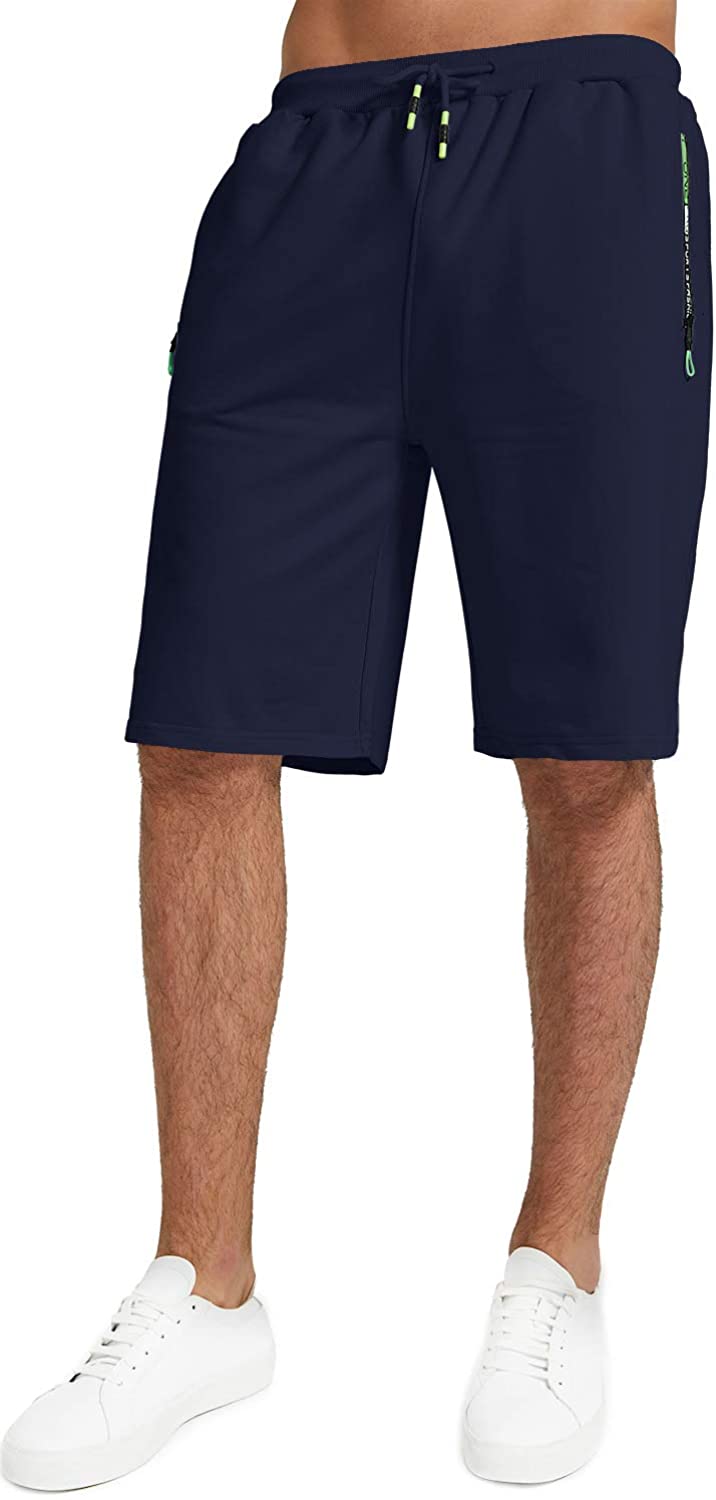 YTD Men's Shorts Casual Classic Fit Drawstring Summer Beach Shorts with Elastic Waist and Pockets